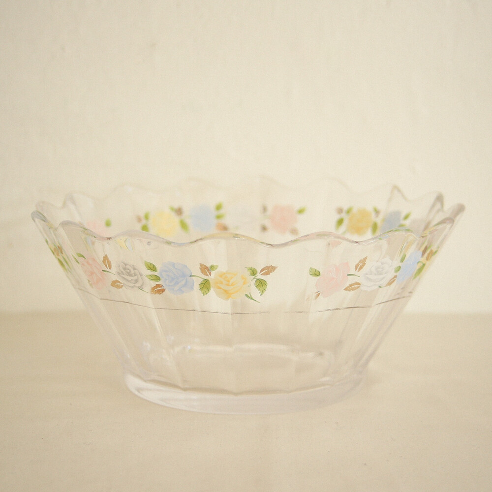 빈티지 장미꽃무늬 화채 그릇